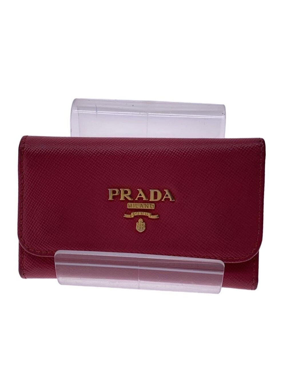Prada Key Case Wallet Leather Pink